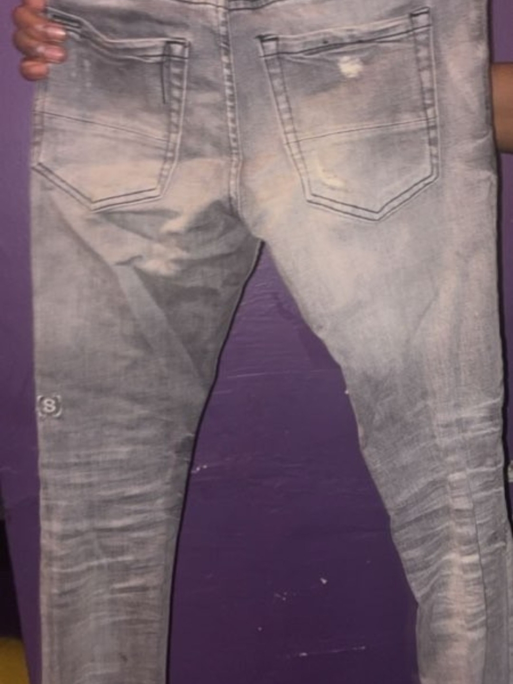 Men's Gray Washed Skinny Jeans - Modern Slim Fit
